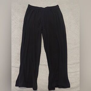 Black Flowy Beach Cover Up Pants